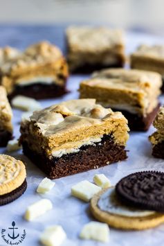 Triple Decker Delight Brownie Bars