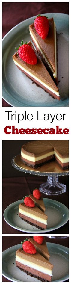 Triple Layered Cheesecake