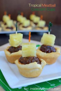 Tropical Meatball Crescent Cups