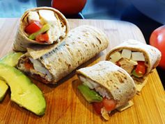 Turkey and Avocado Club Flatbread Wrap