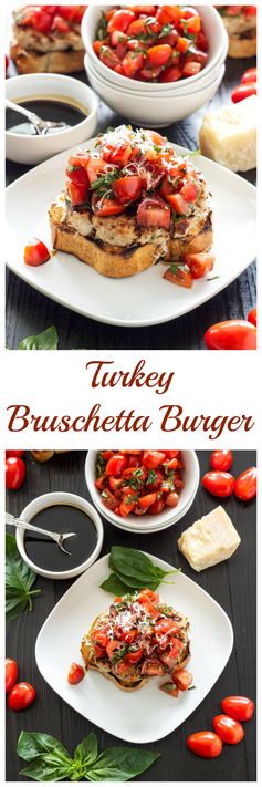 Turkey Bruschetta Burgers