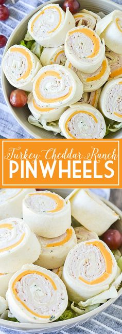 Turkey Cheddar Ranch Pinwheels