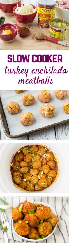 Turkey Enchilada Slow Cooker Meatballs