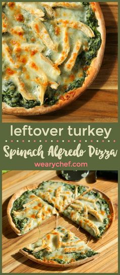 Turkey Spinach Alfredo Pizza: An Unbelievably Easy Dinner