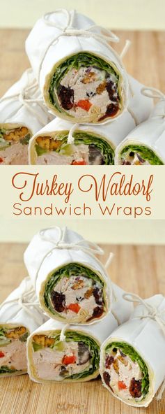 Turkey Waldorf Salad Sandwich Wraps