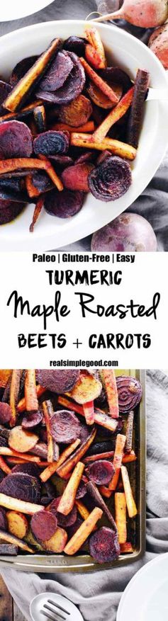 Turmeric Maple Roasted Beets and Carrots