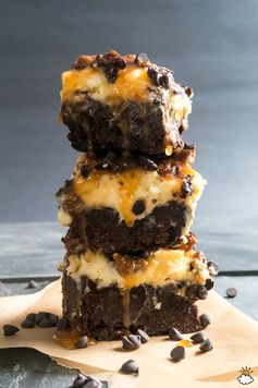 Turtle Cheesecake Brownies