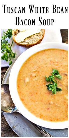 Tuscan White Bean Bacon Soup