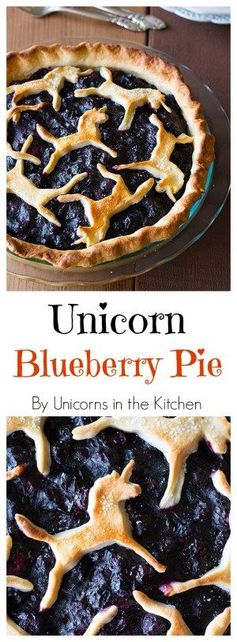 Unicorn Blueberry Pie
