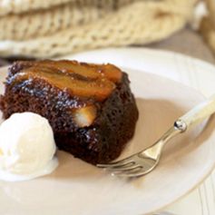 Upside-Down Pear Gingerbread Cake