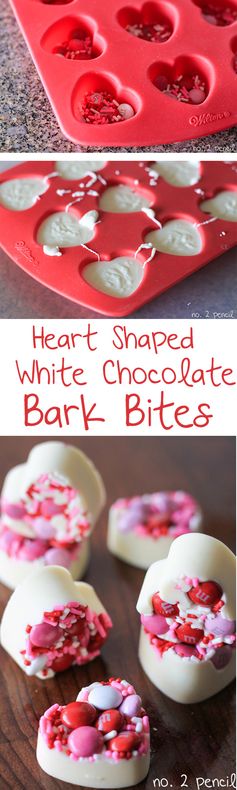 Valentine’s Day White Chocolate Bark Bites