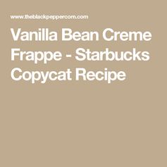 Vanilla Bean Frappe