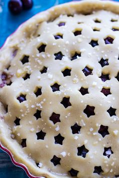 Vanilla Bourbon Cherry-Blueberry Pie