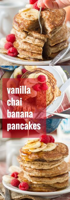 Vanilla Chai Vegan Banana Pancakes