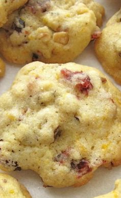 Vanilla Orange Cranberry Cookies