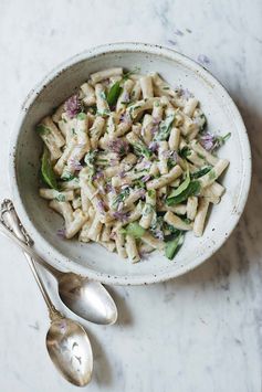 Vegan Alfredo with Watercress and Chives