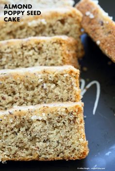 Vegan Almond Poppy Seed Cake. Gluten free Cake