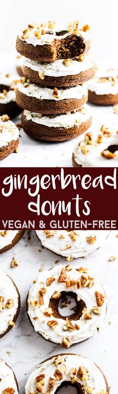 Vegan & Gluten-Free Gingerbread Donuts