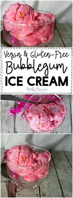 Vegan and Gluten-Free Bubble Gum Ice Cream