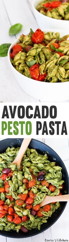 Vegan Avocado Pesto Pasta