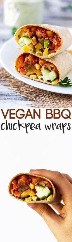 Vegan BBQ Chickpea Wrap