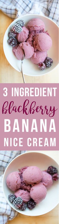 Vegan Blackberry Banana Nice Cream