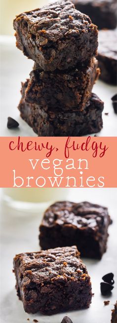 Vegan Chocolate Brownies (Chewy & Fudgy