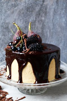 Vegan Chocolate Cake with Chickpea Tahini Frosting (gluten-free