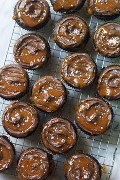 Vegan Chocolate Caramel Coconut Cupcakes