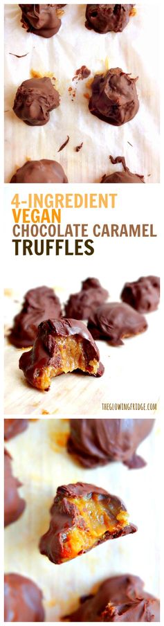 Vegan Chocolate Caramel Truffles