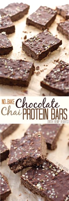 Vegan Chocolate Chai Protein Bars [with hemp hearts]