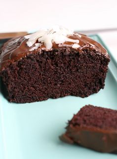 Vegan Chocolate Coconut Cake with Rich Chocolate Glaze