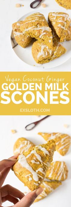 Vegan Coconut Ginger Golden Milk Scones