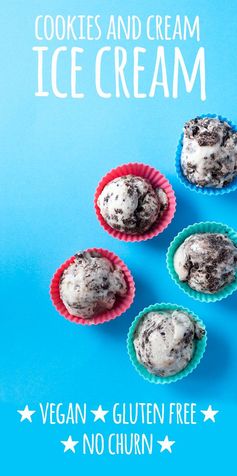 Vegan cookies and cream ice cream