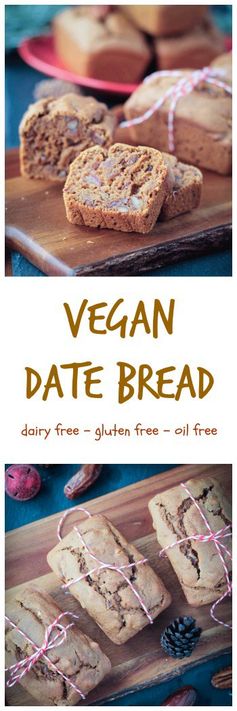 Vegan Date Bread (gluten free, oil free