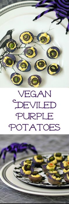 Vegan Deviled Purple Potatoes from The Ghoulish Gourmet by Kathy Hester