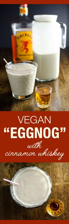 Vegan Eggnog with Cinnamon Whiskey