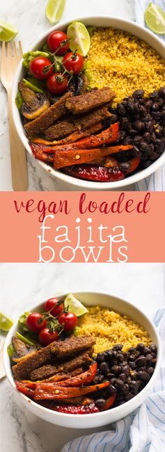 Vegan Fajita Bowls - 10 Min Prep, High Protein