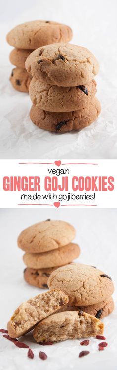 Vegan Ginger Goji Cookies