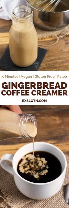 Vegan Gingerbread Flavoured Homemade Coffee Creamer