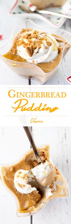 Vegan Gingerbread Pudding Pots