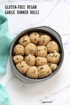 Vegan Gluten free Dinner Rolls with Garlic & Basil