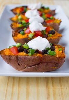 Vegan Loaded Sweet Potato Skins