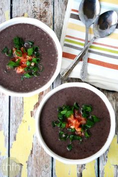 Vegan No-Cook Black Bean Soup (“Almost Raw”, Vegan, Gluten-Free, Dairy-Free, No-Cook