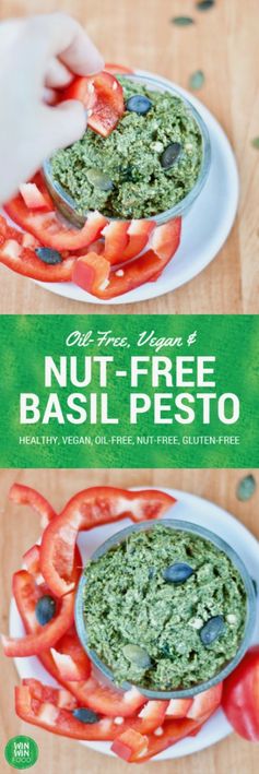 Vegan Oil-Free & Nut-Free Basil Pesto