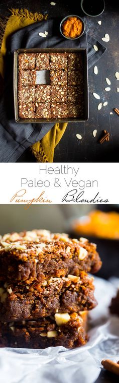 Vegan + Paleo Pumpkin Blondies