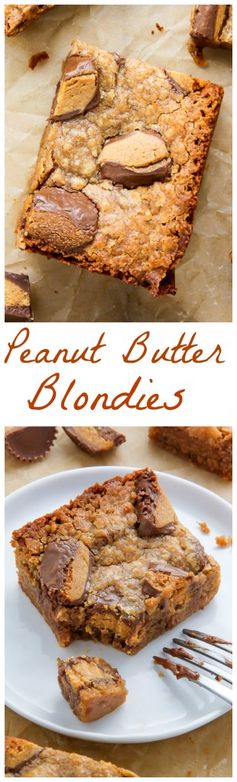 (Vegan Peanut Butter Blondies