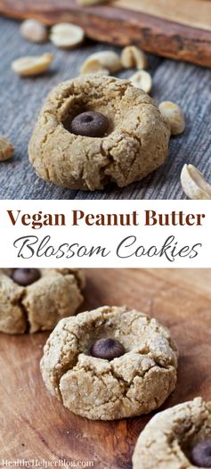 Vegan Peanut Butter Blossom Cookies