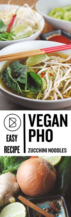 Vegan Pho with Zucchini Noodles