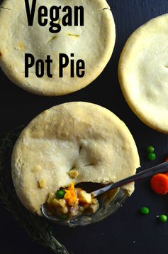 Vegan Pot Pies With White Wine Gravy & Olive Oil Crust